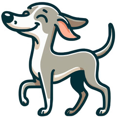 italian greyhound dog logo illustration