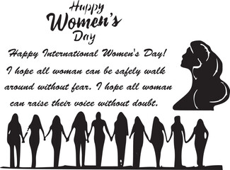 International Women's Day silhouette