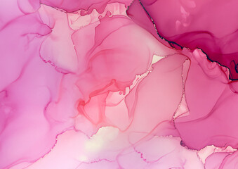 Obraz na płótnie Canvas 綺麗なピンクのアルコールインク背景