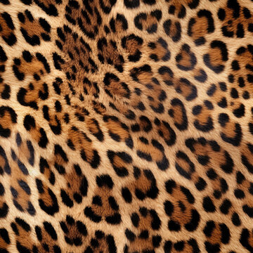 Seamless pattern of a leopard texture, background