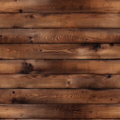 Seamless pattern of a brown wooden planks as texture background