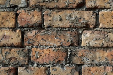 A close up brick wall texture for use in 3D modeling, wallpaper background