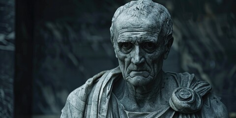 Fototapeta na wymiar Renowned Roman philosopher Lucius Annaeus Seneca. Generative Ai