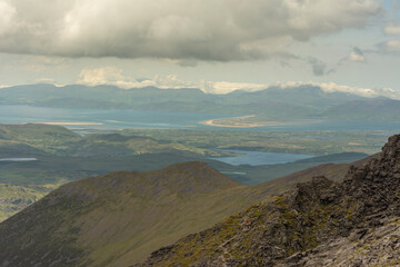 view of bay from mountain top