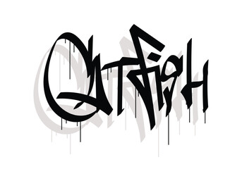 CATFISH word graffiti tag style