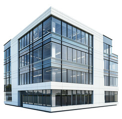modern office building on transparent background