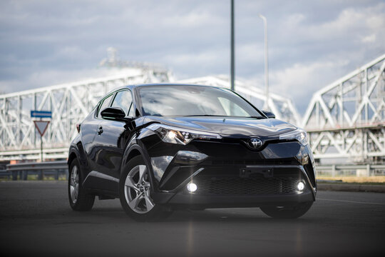 KRASNOYARSK, RUSSIA - June 23, 2023: Black Toyota C-HR