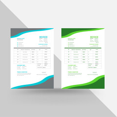 Invoice minimal design template .invoice accounting  and professional corporate company  and professional corporate company illustration bill form price invoice.