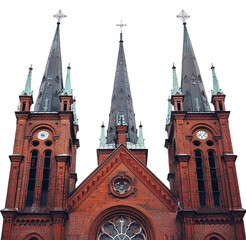 Fototapeta premium Church of the Holy Cross on transparent background