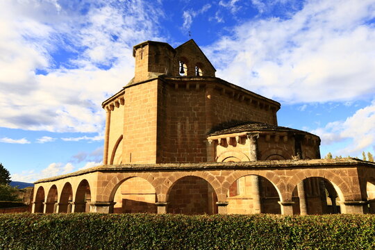 The Church of Saint Mary of Eunate is a 12th-century Catholic church of Romanesque construction located about 2 km south-east of Muruzábal, Navarre
