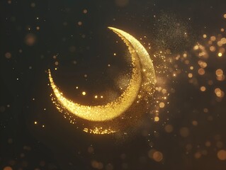 Obraz na płótnie Canvas Eid al-Adha with a crescent moon