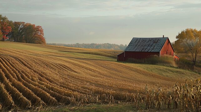 the vibrant colors and textures of a well-tended farm field, where various crops coexist in perfect harmony, the artistry and dedication of farming