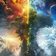 Space Magic Sky Clouds Nebula Galaxy Astronomy Super Nova Stars Celestial Sci-Fi Extraterrestrial Mystery Touch Fantasy Deep Space Surreal Exploration