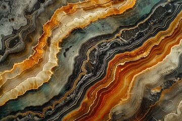 Earthy Tones in Abstract Marbled Pattern

