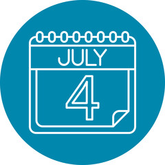 July Line Circle Vector Line Circle Icon For Personal And Commercial Use