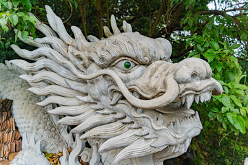 The dragon statue.
Tong Lam Lo son Pagoda . Vietnam, a suburb of Nha Trang. The country's largest statue of Buddha Amitabha.