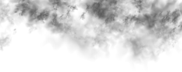 Fog or smoke isolated transparent special effect. Cutout clean white cloud transparent backgrounds special effect 3d illustration.	