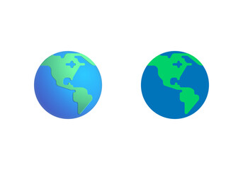 Globe showing Americas