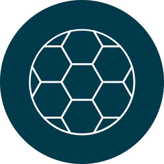 Football Vector Line Circle Icon