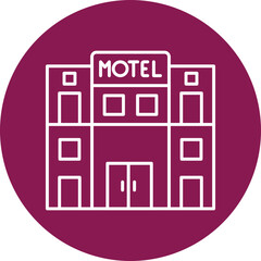 Motel Vector Line Circle Icon