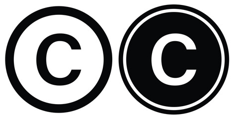 copyright symbol or copyright sign vector on white bg