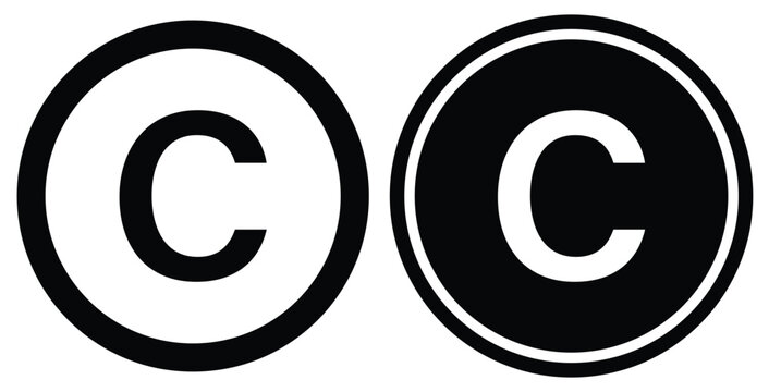 copyright symbol or copyright sign vector on white bg