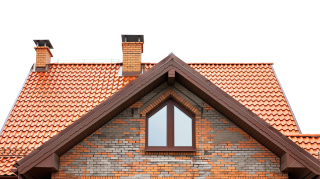 roof of the house on transparent background