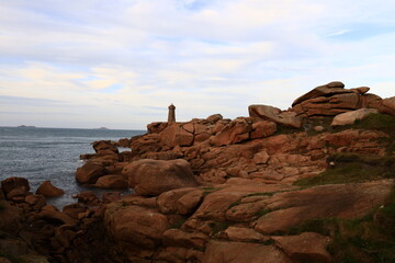 The Ploumanac'h Lighthouse is an active lighthouse in Côtes-d'Armor, Brittany