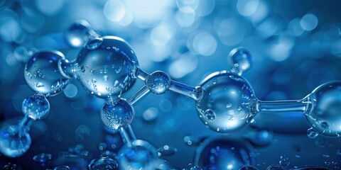 Abstract water molecule background