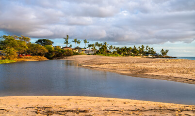 Makaha Beach Park in West Oahu Island, Hawaii, United States - 748826475
