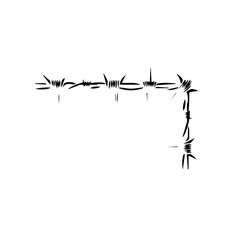 Barbed wire vector