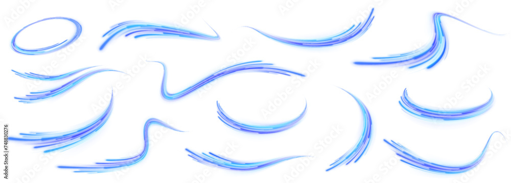 Poster abstract light lines of movement and speed in neon color. abstract neon light rays vector png backgr