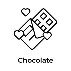 Yummy chocolate, an amazing icon of chocolate in editable style