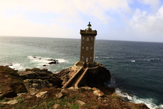 The lighthouse of Kermorvan is located northwest of the port of Conquet, in Finistère ,Brittany.