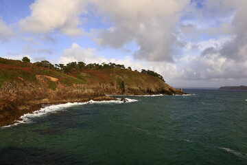 View on the Tip of Petit Minou in the commune of Plouzané, Brittany