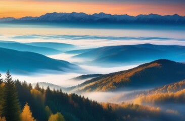 Obraz premium sunrise in the mountains