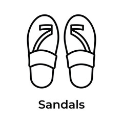 Visually perfect premium icon of ladies sandals in trendy style