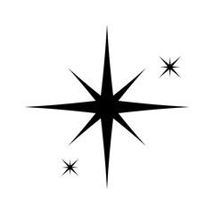 star sparkle icon design in trendy style.