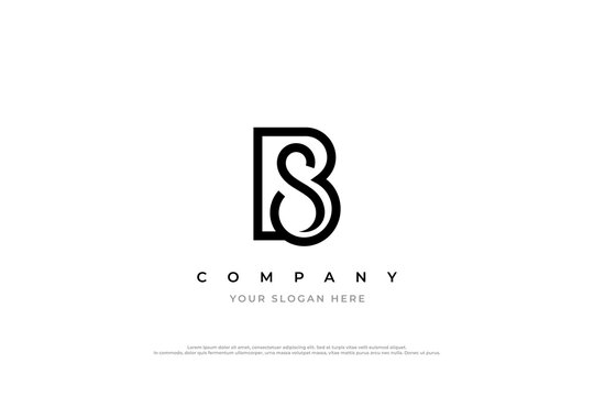 Initial Letter SB or BS Logo Design