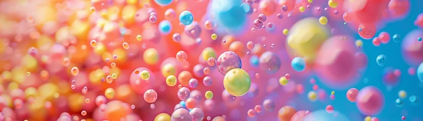 Fotobehang Bright, whimsical candy close-up, macro, colorful textures © kitinut