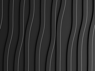 Abstract black wavy lines illustration background