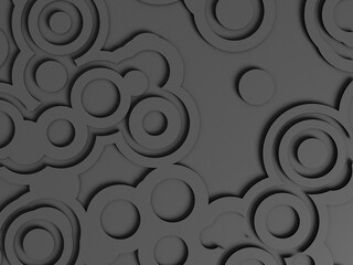 Abstract black circle lines illustration background
