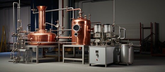 Industrial equipment for brandy production.