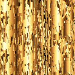 Gold texture, crinkled foil. Seamless pattern.