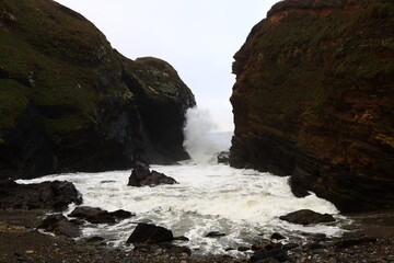 View on the coast of the peninsula of Crozon in the department of Finistère, in the Brittany region