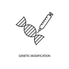 genetic modification concept line icon. Simple element illustration. genetic modification concept outline symbol design.