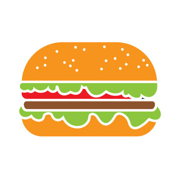 Barger Fast Food Items vector