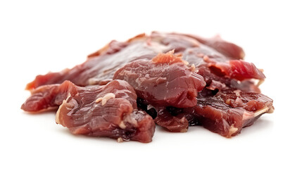 Raw Buffalo Meat Isolated on a white background