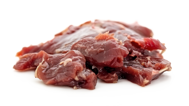 Raw Buffalo Meat Isolated on a white background