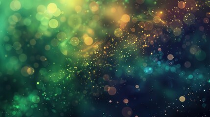 Colorful, effect dust purple particles illustration abstract glitter, texture bokeh, glow flare effect Green particles - Powered by Adobe